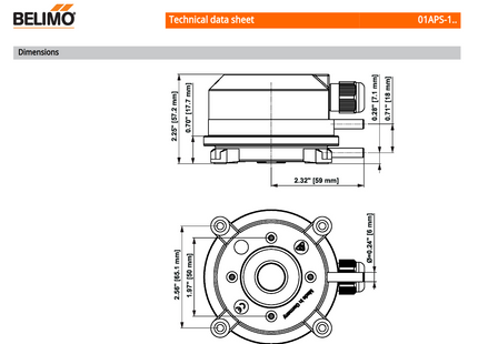 Belimo 01APS-10R Differential Pressure Switch