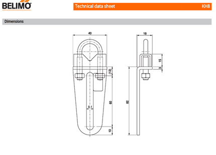 Belimo KH8 Damper Crank Arm