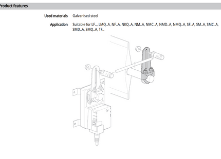 Belimo KH8 Damper Crank Arm