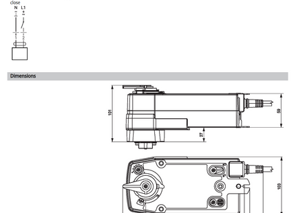 Belimo NRFA Rotary Actuator with Fail-Safe for Ball Valves