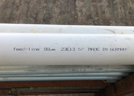 3 Metre length - 90mm diameter PVC Tube