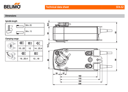 Belimo SFA-S2 damper actuator