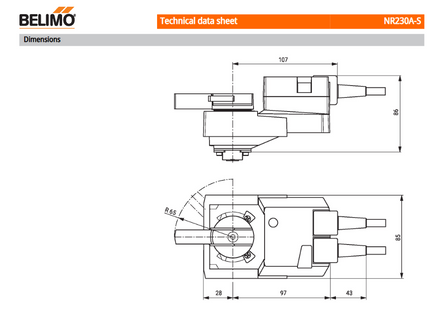 Belimo NR230A-S Rotary Actuator